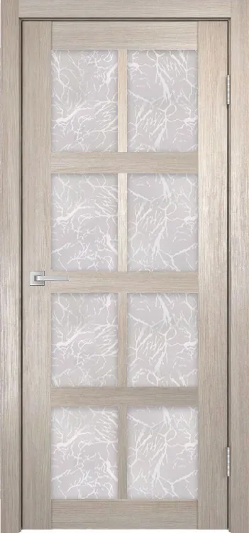 Фото Межкомнатная дверь Легенда К-8 тон Кремовая лиственница Остекление Гранит прозрачный